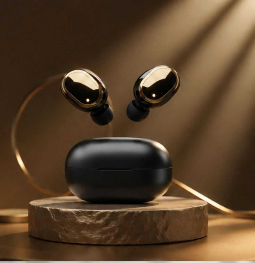 Wireless Bluetooth Earbuds – Touch Control, Long Battery Life, Sweatproof TWS Wireless Earbuds – Deep Bass, Secure Fit, Bluetooth 5.3 AirBuds Pro – True Wireless Earbuds with Charging Case