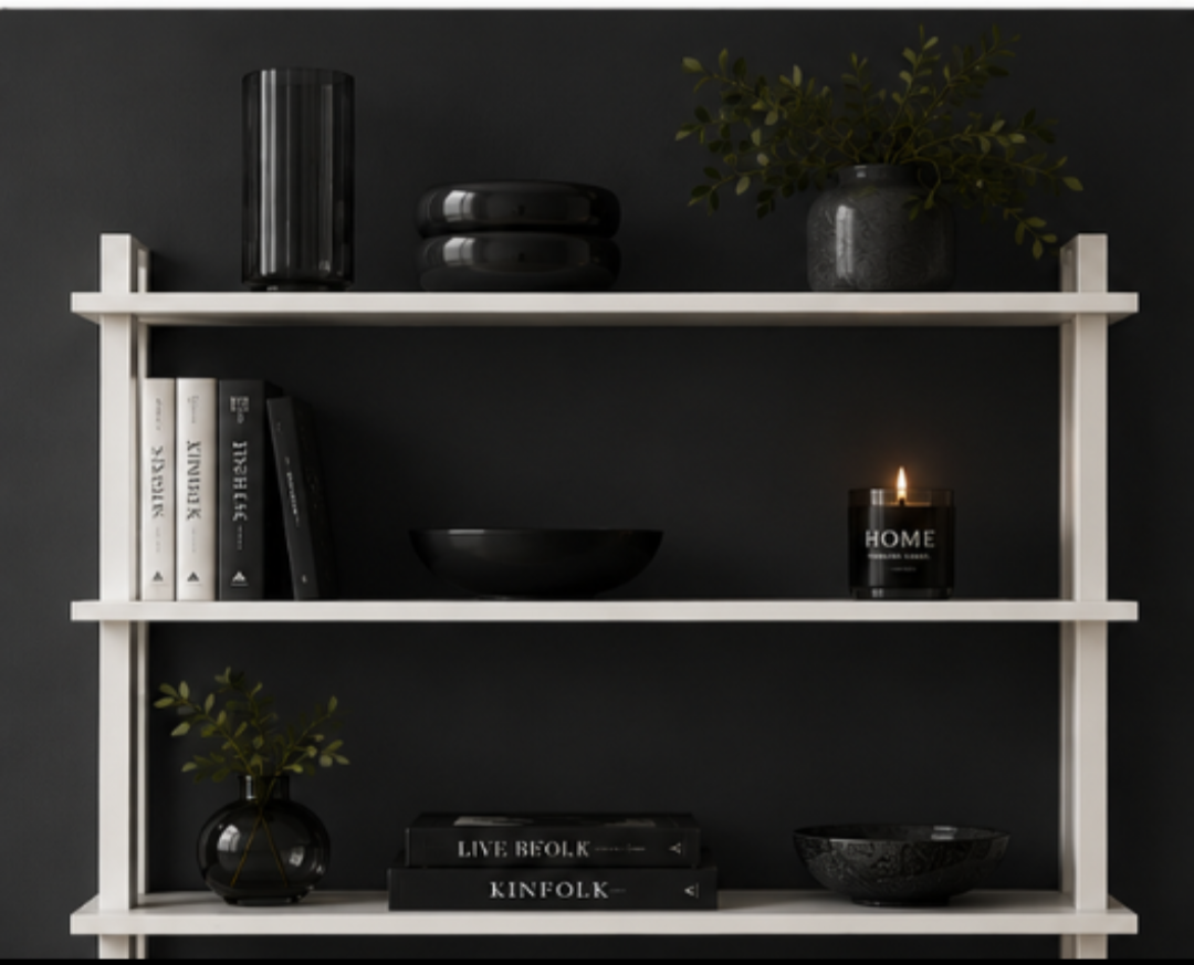 3-Tier Wall Shelf – Modern Floating Bookshelf for Living Room & Bedroom White Wall Shelf – Minimalist 3-Tier Display Shelf Floating Wall Bookshelf – 3-Tier Storage & Display Shelf