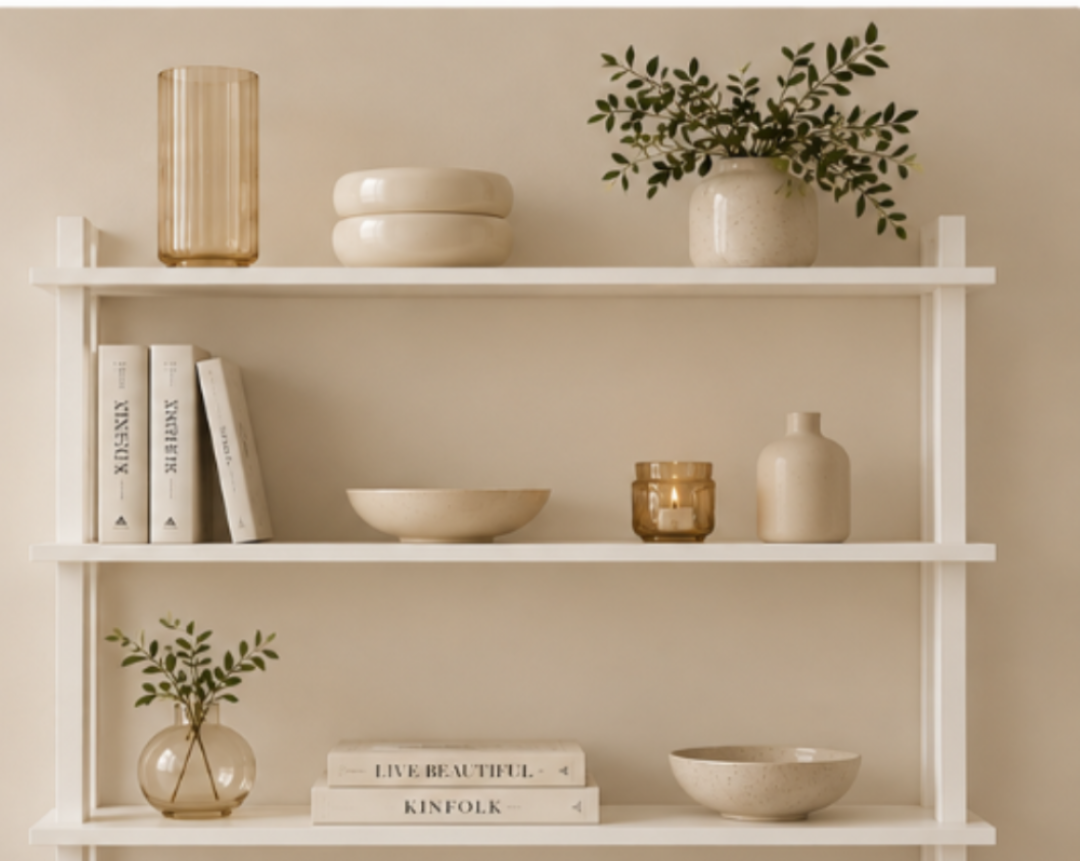 3-Tier Wall Shelf – Modern Floating Bookshelf for Living Room & Bedroom White Wall Shelf – Minimalist 3-Tier Display Shelf Floating Wall Bookshelf – 3-Tier Storage & Display Shelf